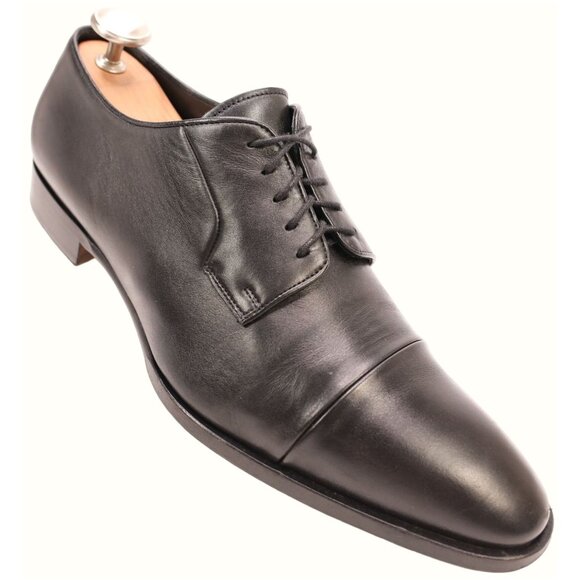 Ralph Lauren Other - Ralph Lauren Italy Mens 10.5 Black Soft Leather Dress Shoes Cap-toe Derby Oxford